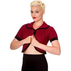 Banned Annabelle Bolero Cardigan in Bordeaux